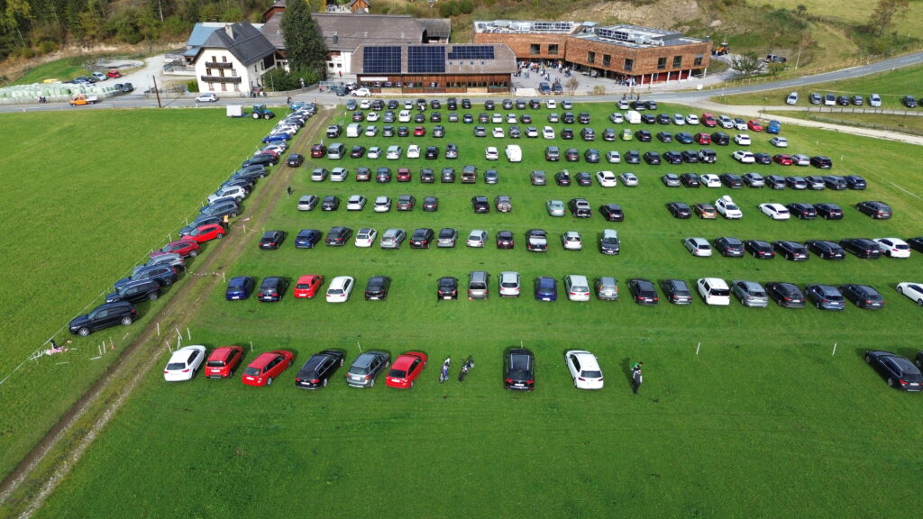 Luftaufnahme Parkplatz Tag der offenen Tür